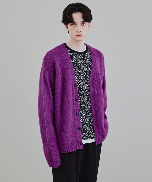 tk.TAKEO KIKUCHI（ティーケータケオキクチ）の「◆【洗える】シャギーカラーニット アソートカーディガン（カーディガン/ボレロ・メンズ・ライトブルー/ブラック/サックスブルー/イエロー/ブルー/グリーン/ライトパープル/ブラック系/ブラック系3/ブラック系4/ライトグレー系9/ダークブラウン系4/ダークグリーン系1/ブルー系1/ブルー系3/パープル系/イエロー系9/ピンク系/レッド系1・01/02/03）」の15枚目の写真