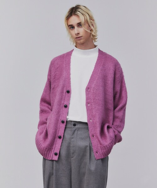 セール】◇【洗える】シャギーカラーニット アソートカーディガン