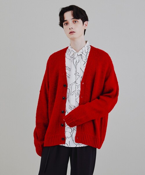 tk.TAKEO KIKUCHI（ティーケータケオキクチ）の「◆【洗える】シャギーカラーニット アソートカーディガン（カーディガン/ボレロ・メンズ・ライトブルー/ブラック/サックスブルー/イエロー/ブルー/グリーン/ライトパープル/ブラック系/ブラック系3/ブラック系4/ライトグレー系9/ダークブラウン系4/ダークグリーン系1/ブルー系1/ブルー系3/パープル系/イエロー系9/ピンク系/レッド系1・01/02/03）」の19枚目の写真