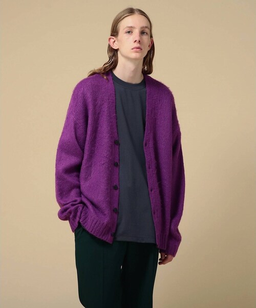 セール】◇【洗える】シャギーカラーニット アソートカーディガン