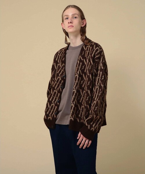 セール】◇【洗える】シャギーカラーニット アソートカーディガン