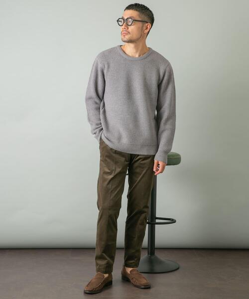 URBAN RESEARCH ROSSO MEN（アーバンリサーチロッソメン）の「ウォッシャブルストレッチワッフルクルーネックプルオーバー（ニット/セーター・メンズ・ブラウン/ネイビー/ブラック/グレー・MEDIUM/LARGE）」の16枚目の写真