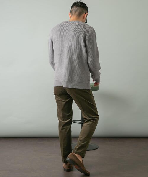 URBAN RESEARCH ROSSO MEN（アーバンリサーチロッソメン）の「ウォッシャブルストレッチワッフルクルーネックプルオーバー（ニット/セーター・メンズ・ブラウン/ネイビー/ブラック/グレー・MEDIUM/LARGE）」の18枚目の写真