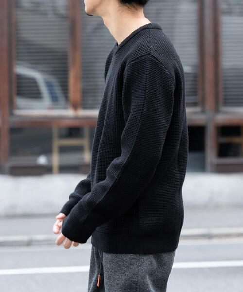 URBAN RESEARCH ROSSO MEN（アーバンリサーチロッソメン）の「ウォッシャブルストレッチワッフルクルーネックプルオーバー（ニット/セーター・メンズ・ブラウン/ネイビー/ブラック/グレー・MEDIUM/LARGE）」の21枚目の写真