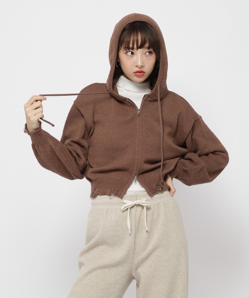 3.3 Field Trip／ダメージニットZIP（パーカー）｜3.3 Field Trip （3.3フィールドトリップ）