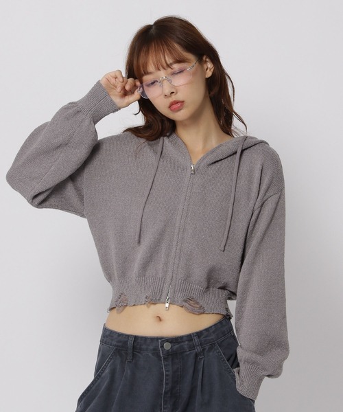 3.3 Field Trip／ダメージニットZIP（パーカー）｜3.3 Field Trip （3.3フィールドトリップ）