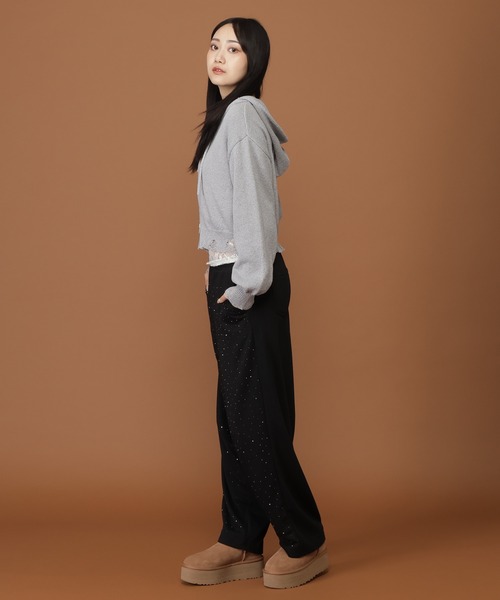 3.3 Field Trip （3.3フィールドトリップ）の「【新色登場】3.3 Field Trip／ダブルジップダメージニット（ニット/セーター・レディース・グレー/ホワイト/ネイビー/ブラウン/アイボリー/ライトグレー/ピンク/その他1/その他2/ブラック/レッド/チャコールグレー/ブラック系その他/レッド系その他・FREE）」の15枚目の写真