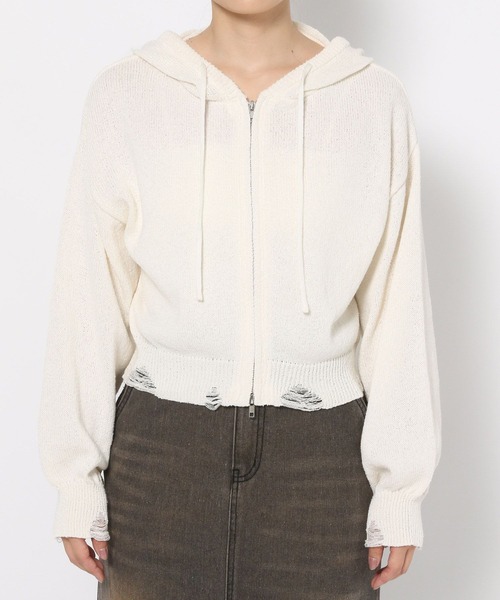 3.3 Field Trip／ダメージニットZIP（パーカー）｜3.3 Field Trip （3.3フィールドトリップ）