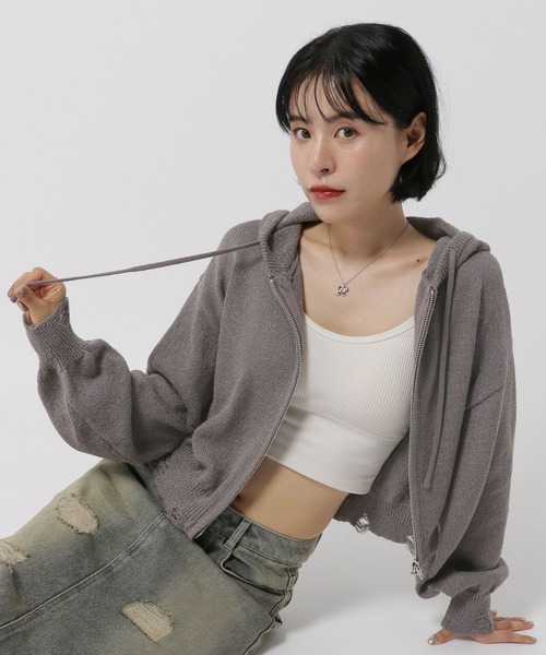 3.3 Field Trip／ダメージニットZIP（パーカー）｜3.3 Field Trip （3.3フィールドトリップ）