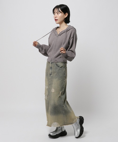 3.3 Field Trip／ダメージニットZIP（パーカー）｜3.3 Field Trip （3.3フィールドトリップ）