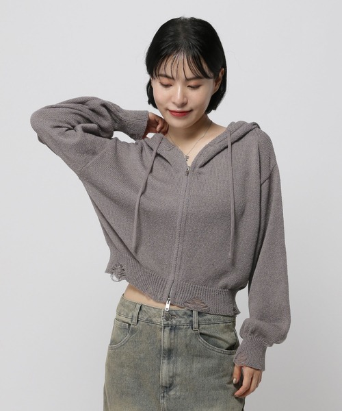 3.3 Field Trip／ダメージニットZIP（パーカー）｜3.3 Field Trip （3.3フィールドトリップ）