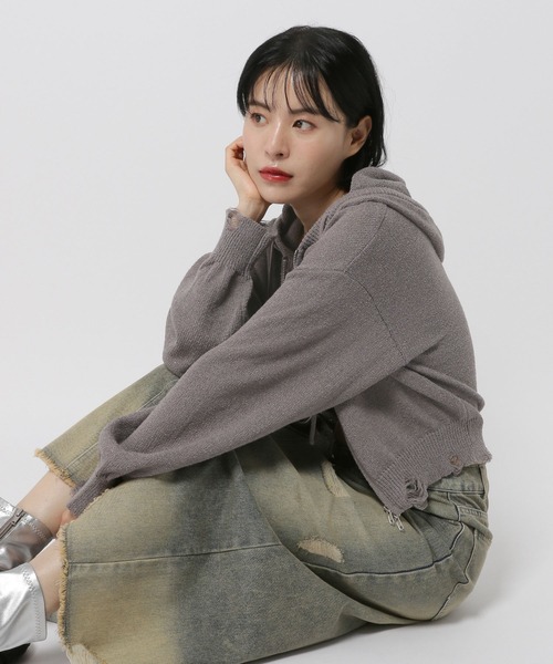 3.3 Field Trip／ダメージニットZIP（パーカー）｜3.3 Field Trip （3.3フィールドトリップ）