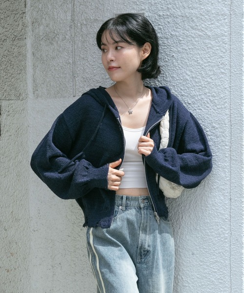 3.3 Field Trip／ダメージニットZIP（パーカー）｜3.3 Field Trip （3.3フィールドトリップ）