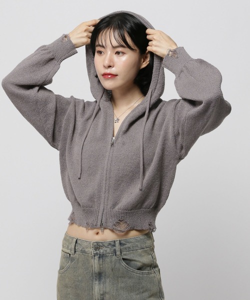 3.3 Field Trip／ダメージニットZIP（パーカー）｜3.3 Field Trip （3.3フィールドトリップ）