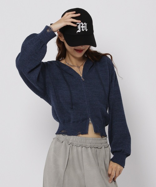 3.3 Field Trip／ダメージニットZIP（パーカー）｜3.3 Field Trip （3.3フィールドトリップ）