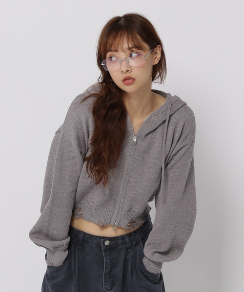 3.3 Field Trip／ダメージニットZIP（パーカー）｜3.3 Field Trip （3.3フィールドトリップ）