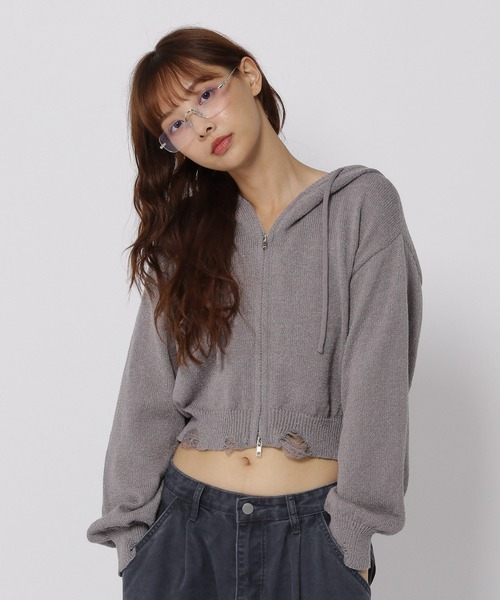 3.3 Field Trip／ダメージニットZIP（パーカー）｜3.3 Field Trip （3.3フィールドトリップ）