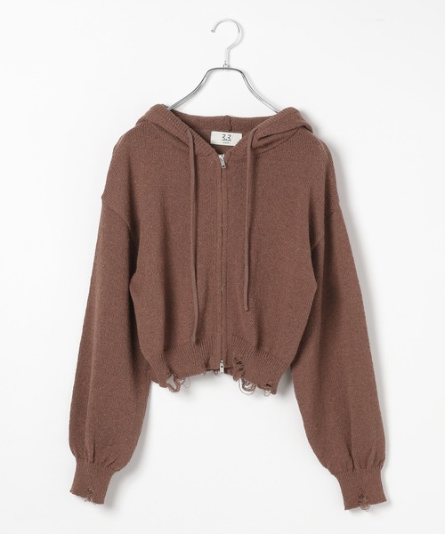 3.3 Field Trip／ダメージニットZIP（パーカー）｜3.3 Field Trip （3.3フィールドトリップ）