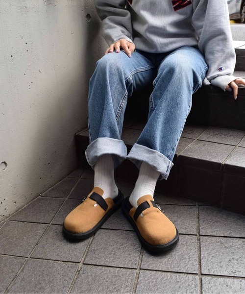 WEGO（ウィゴー）の「WEGO/スエード風クロッグベルトサンダル（スリッポン・レディース・グレー/ブラック/ブラウン・MEDIUM/LARGE）」の10枚目の写真