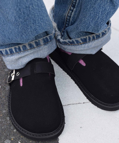 WEGO（ウィゴー）の「WEGO/スエード風クロッグベルトサンダル（スリッポン・レディース・グレー/ブラック/ブラウン・MEDIUM/LARGE）」の17枚目の写真