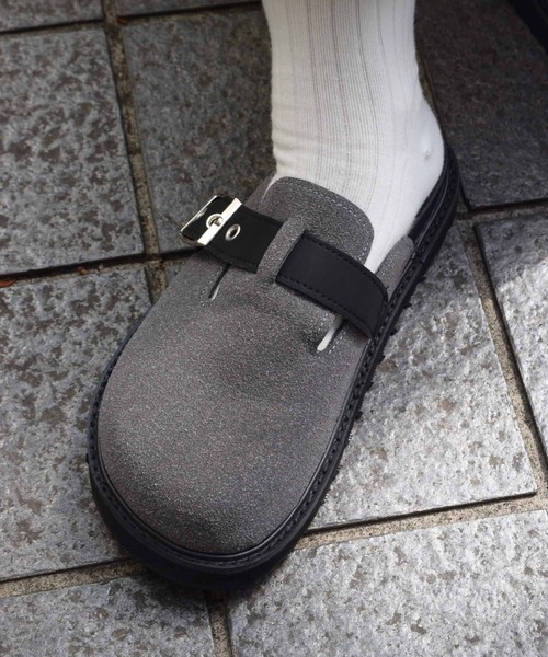 WEGO（ウィゴー）の「WEGO/スエード風クロッグベルトサンダル（スリッポン・レディース・グレー/ブラック/ブラウン・MEDIUM/LARGE）」の20枚目の写真