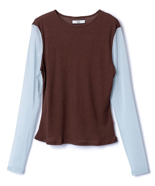 NON TOKYO（ノントーキョー）の「BI COLOR SHEER C/S（Tシャツ/カットソー・レディース・ブラック系/ブラウン系/グレー系・FREE）」の12枚目の写真