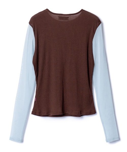 NON TOKYO（ノントーキョー）の「BI COLOR SHEER C/S（Tシャツ/カットソー・レディース・ブラック系/ブラウン系/グレー系・FREE）」の13枚目の写真