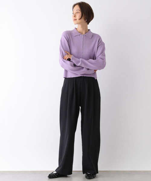 LEPSIM（レプシィム）の「12ゲージリブZIPカーディガン　133278（カーディガン/ボレロ・レディース・ライトグレー/ライトパープル/ブラック・FREE）」の17枚目の写真