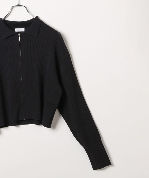 LEPSIM（レプシィム）の「12ゲージリブZIPカーディガン　133278（カーディガン/ボレロ・レディース・ライトグレー/ライトパープル/ブラック・FREE）」の20枚目の写真