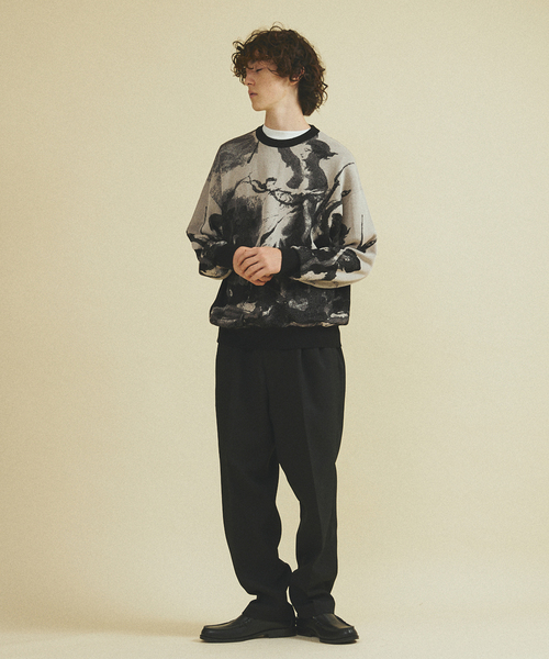 417 EDIFICE（フォーワンセブンエディフィス）の「Revolution ニット（ニット/セーター・メンズ・チャコールグレー/ブラウン・MEDIUM/LARGE）」の3枚目の写真