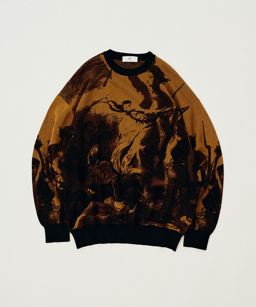 417 EDIFICE（フォーワンセブンエディフィス）の「Revolution ニット（ニット/セーター・メンズ・チャコールグレー/ブラウン・MEDIUM/LARGE）」の6枚目の写真