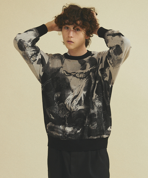 417 EDIFICE（フォーワンセブンエディフィス）の「Revolution ニット（ニット/セーター・メンズ・チャコールグレー/ブラウン・MEDIUM/LARGE）」の10枚目の写真