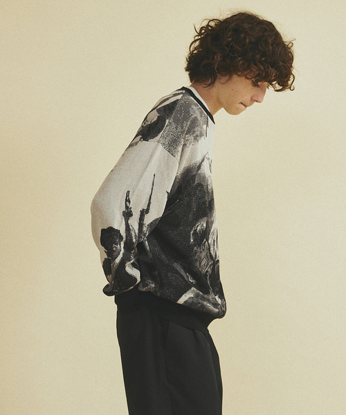 417 EDIFICE（フォーワンセブンエディフィス）の「Revolution ニット（ニット/セーター・メンズ・チャコールグレー/ブラウン・MEDIUM/LARGE）」の14枚目の写真