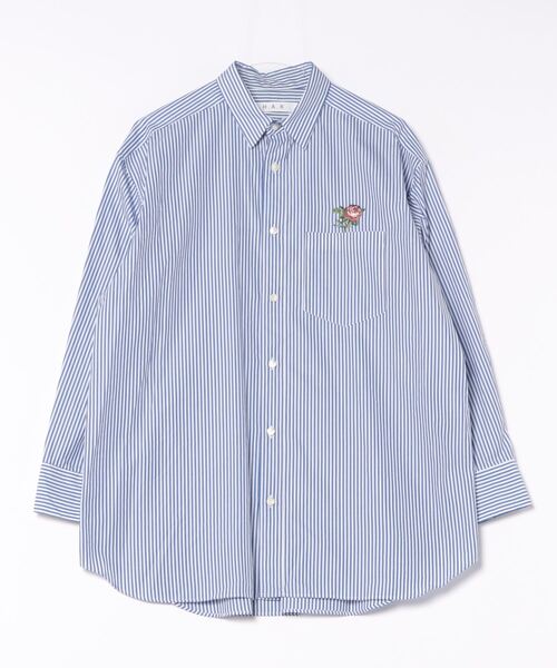 【セール】120／2ブロード ジャンピングローズモチーフシャツ（シャツ/ブラウス）｜H.A.K（ハク）