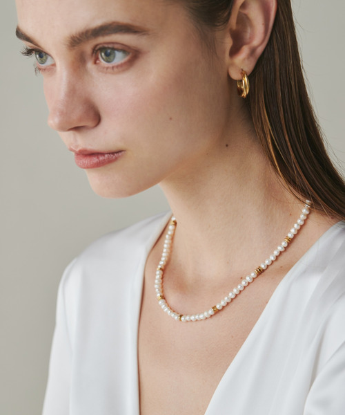 【セール】【 金属アレルギー対応 】 淡水パールネックレス サージカルステンレス 316L（ネックレス）｜ciite' 316L（シーテサンイチロクエル）