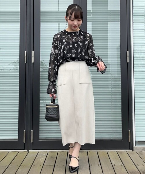 couture brooch（クチュールブローチ）の「◆【洗える・大人フェミニン】フラワージャカードブラウス（シャツ/ブラウス・レディース・ブラック系/ホワイト系3・38/40/42）」の17枚目の写真