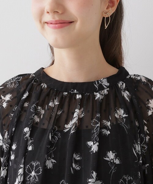 couture brooch（クチュールブローチ）の「◆【洗える・大人フェミニン】フラワージャカードブラウス（シャツ/ブラウス・レディース・ブラック系/ホワイト系3・38/40/42）」の14枚目の写真