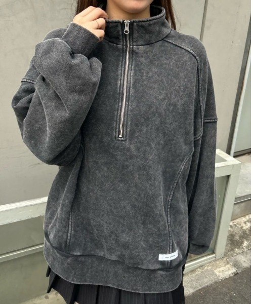 RAY CASSIN(レイカズン)の「ハーフジップルーズスウェット(スウェット・レディース・ホワイト系その他/ブラック/グレー/ホワイト/レッド・FREE)」の9枚目の写真