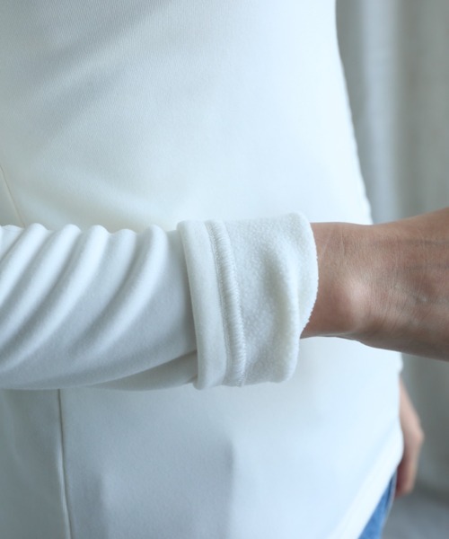 aimoha（アイモハ）の「【Aimoha】2WAY裏起毛インナートップス (AW) (LV)（Tシャツ/カットソー・レディース・ベージュ/ホワイト/ブラウン/ブラック・SMALL/MEDIUM/LARGE/X-LARGE/XX-LARGE）」の17枚目の写真