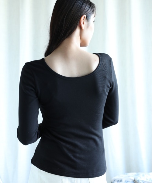 aimoha（アイモハ）の「【Aimoha】2WAY裏起毛インナートップス (AW) (LV)（Tシャツ/カットソー・レディース・ベージュ/ホワイト/ブラウン/ブラック・SMALL/MEDIUM/LARGE/X-LARGE/XX-LARGE）」の21枚目の写真