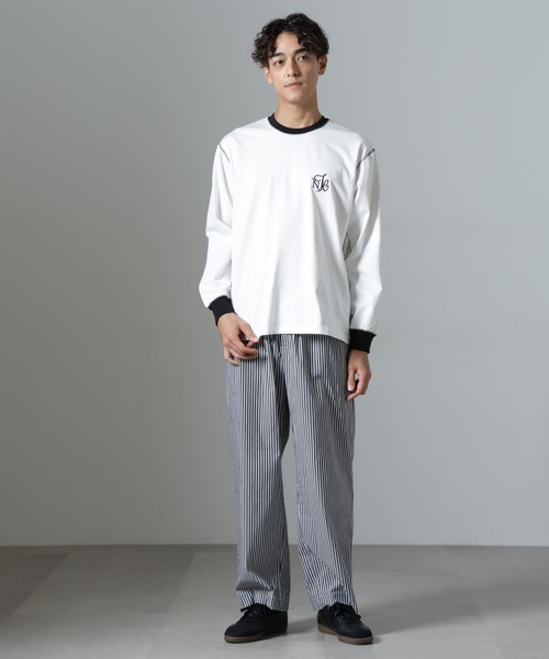 NANO universe(ナノユニバース)の「「NJ/CLUB」HOMESTOCK ストライプパンツ(その他パンツ・メンズ・ブラック/ブルー・M/L)」の10枚目の写真