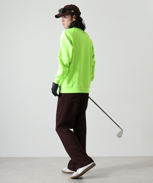 BEAMS GOLF モックネック ゴルフシャツ 蛍光イエロー シャツ