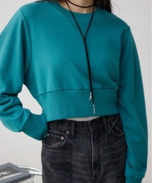 AZUL by moussy | バックデザインクロップドスウェット(スウェット)