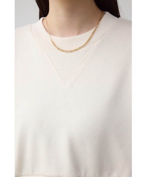 AZUL by moussy（アズールバイマウジー）の「バックデザインクロップドスウェット（スウェット・レディース・ブラック/アイボリー/ダークブルー・FREE）」の11枚目の写真