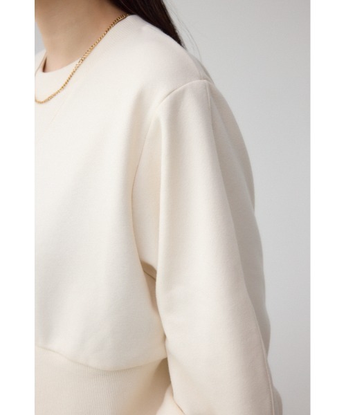 AZUL by moussy（アズールバイマウジー）の「バックデザインクロップドスウェット（スウェット・レディース・ブラック/アイボリー/ダークブルー・FREE）」の13枚目の写真