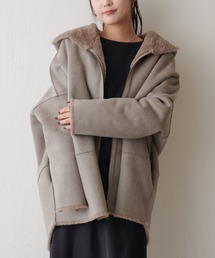 Lui's | フェイクムートンコクーンフードコート(その他アウター)