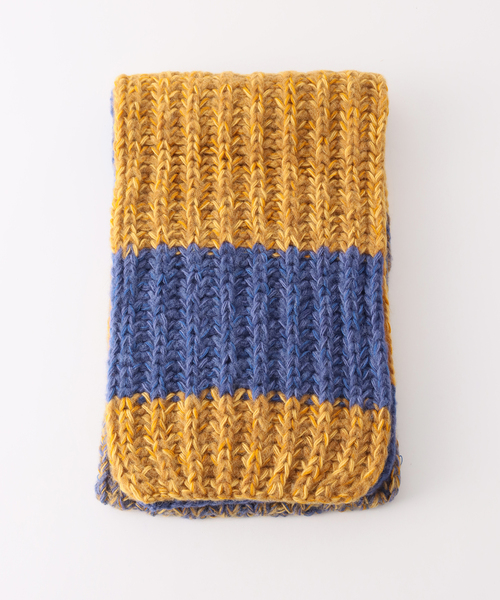 SUBLIME（サブライム）の「SUBLiME/サブライム HAND KNIT LONG MUFFLER（マフラー・メンズ・ブラック/ネイビー/マスタード・FREE）」の3枚目の写真