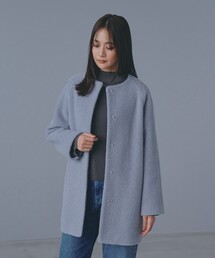 grove | ショートシャギーノーカラーコート(ノーカラーコート)