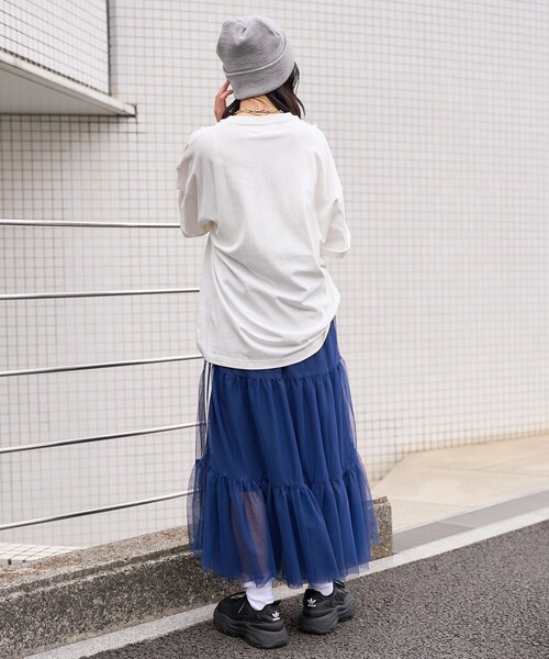 PUBLUX（パブリュクス）の「半袖Tシャツ（Tシャツ/カットソー・レディース・ピンク・M）」の8枚目の写真