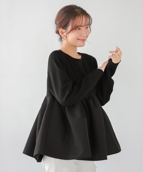 Fit more(フィットモア)の「ボリュームタックペプラムトップス(その他トップス・レディース・ホワイト/ブラック/グレー・FREE)」の10枚目の写真